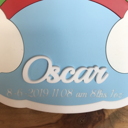 Rainbow baby plaque
