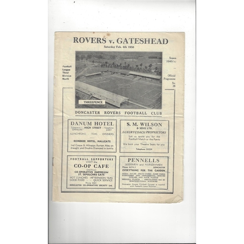 Doncaster Rovers Home Football Programmes