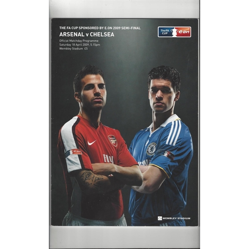 2009 Arsenal v Chelsea FA Cup Semi Final Football Programme