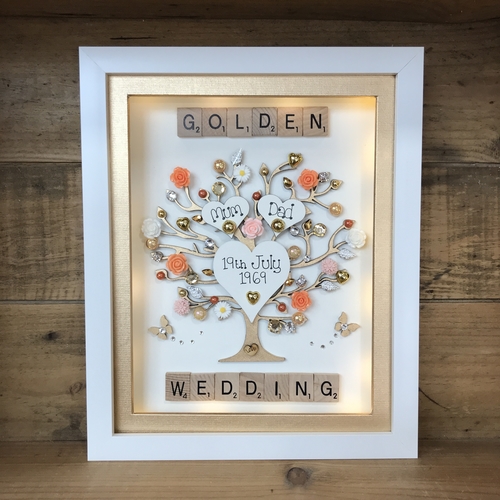 LED “Golden wedding “ frame