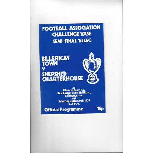 FA Vase Semi Final Football Programmes