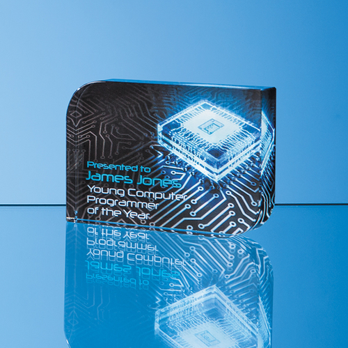 Small Curved Rectangular Award  8.5cm* 12cm
