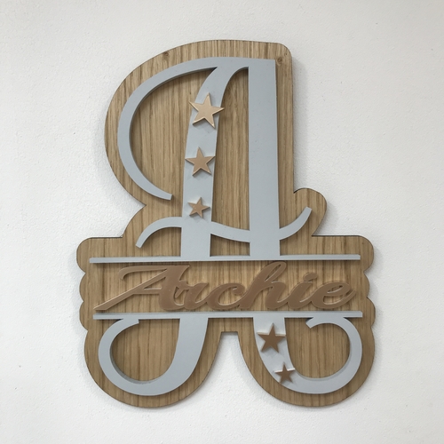 Boys monogram name sign