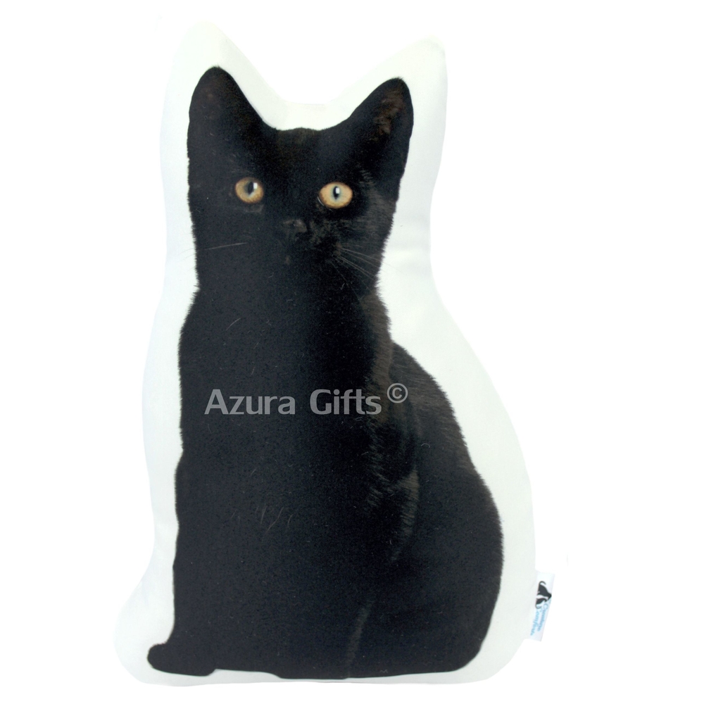 Black Bombay Shaped Cat Cushion