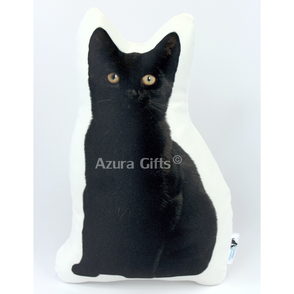 Black Bombay Shaped Cat Cushion