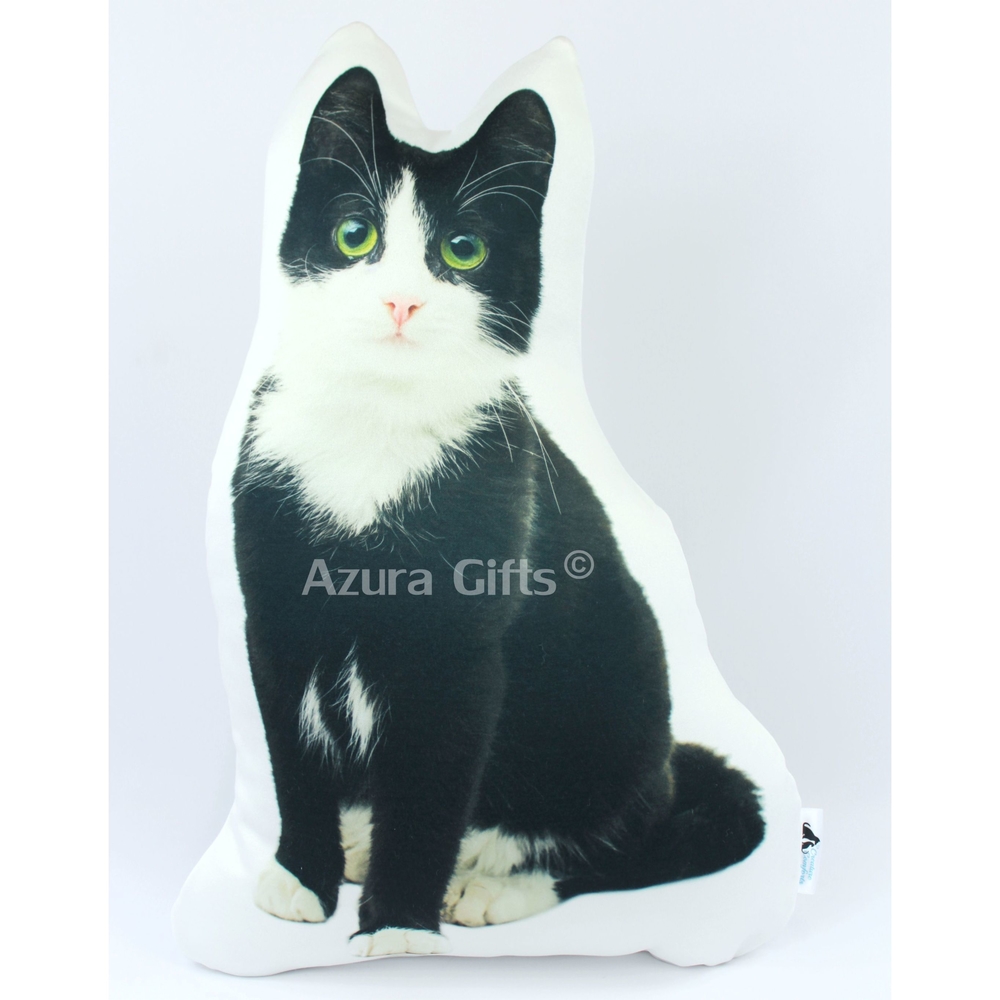 Black and White Shaped Cat Cushion (Shorthair)