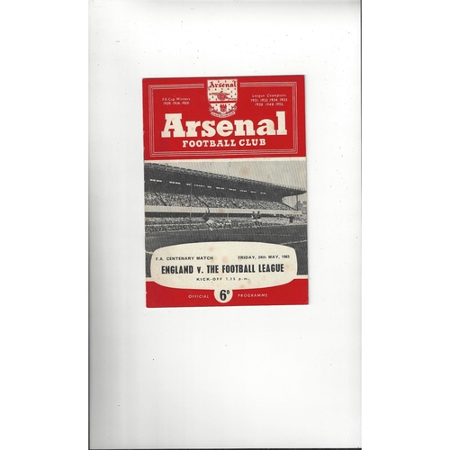 England v Young England Football Programmes