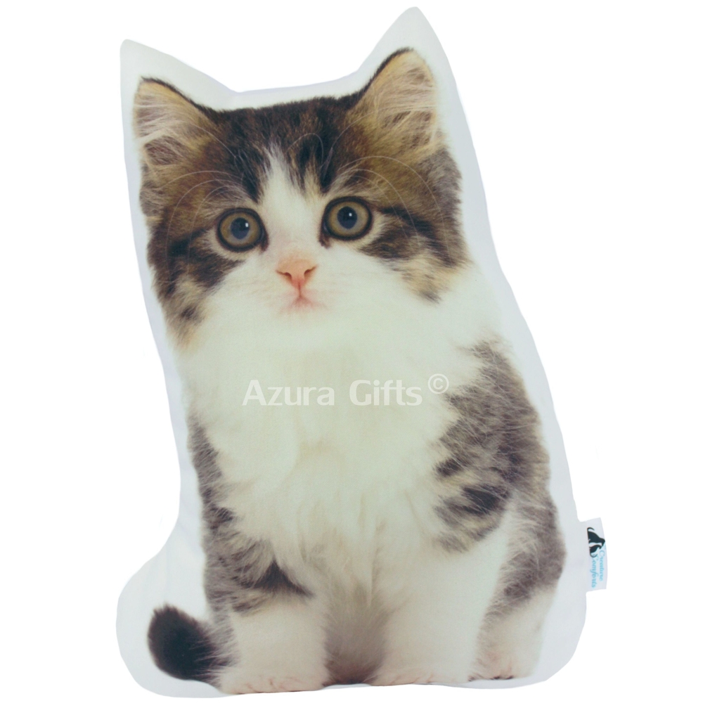 Long Hair Tabby Shaped Cat Cushion