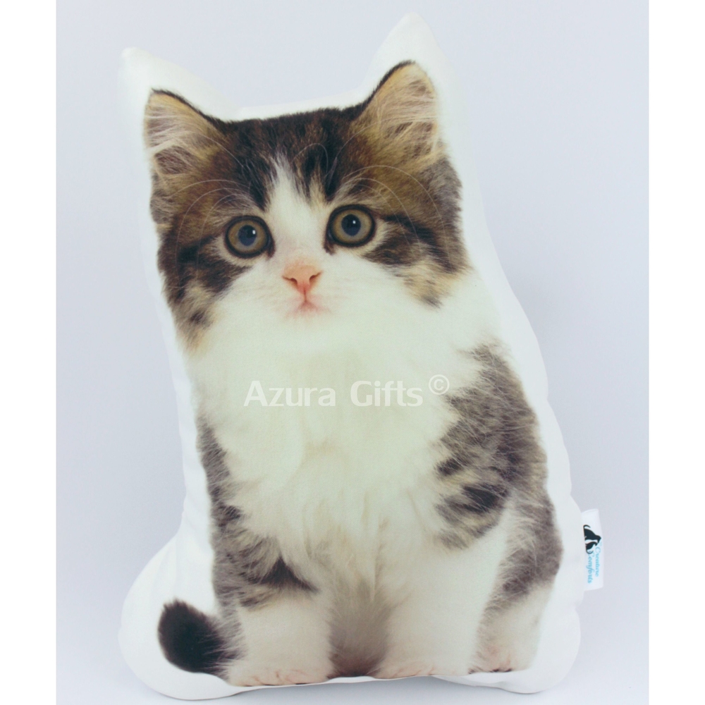 Long Hair Tabby Shaped Cat Cushion