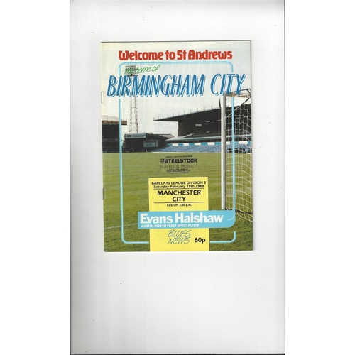Birmingham City Home Football Programmes