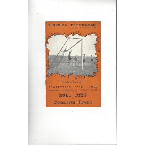 1950/51 Hull City v Doncaster Rovers Football Programme