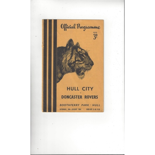 1953/54 Hull City v Doncaster Rovers Football Programme