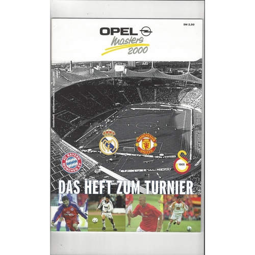 Masters Cup Tournament Real Madrid v Manchester United Friendly Football Programme 2000