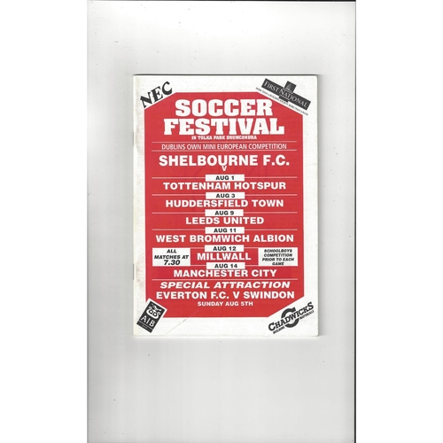 Soccer Festival Shelbourne, Tottenham Hotspur, Huddersfield Town, Leeds United, West Bromwich Albion, Millwall, Manchester City 1990/91