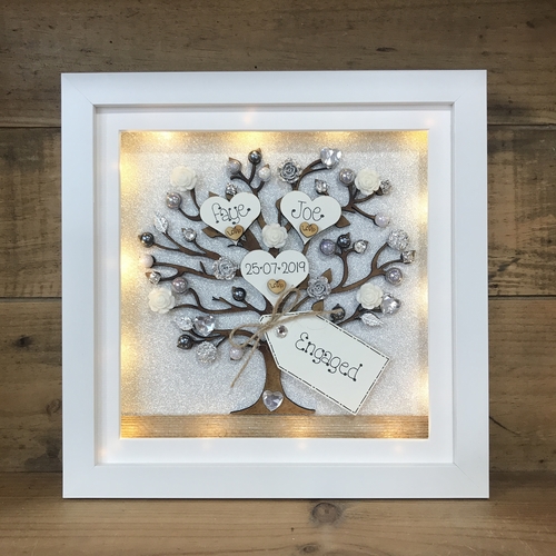 “floral Engaged” Family Tree Frame