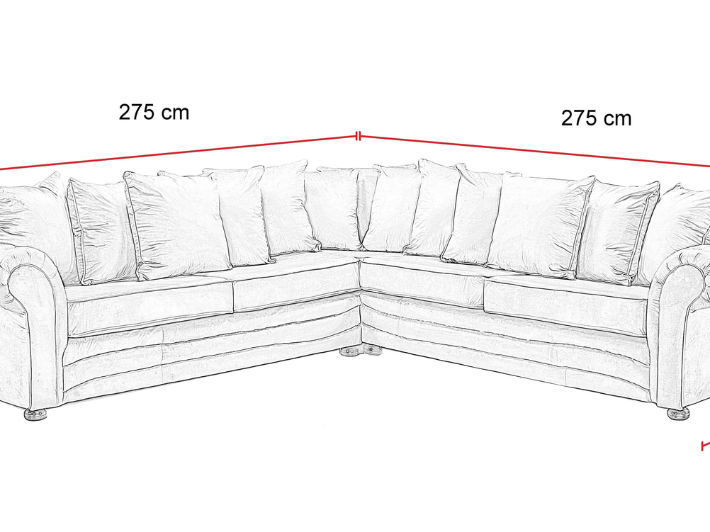 ANNABELLE 2 CORNER 2 SOFA IN SILVER CRUSHED VELVET
