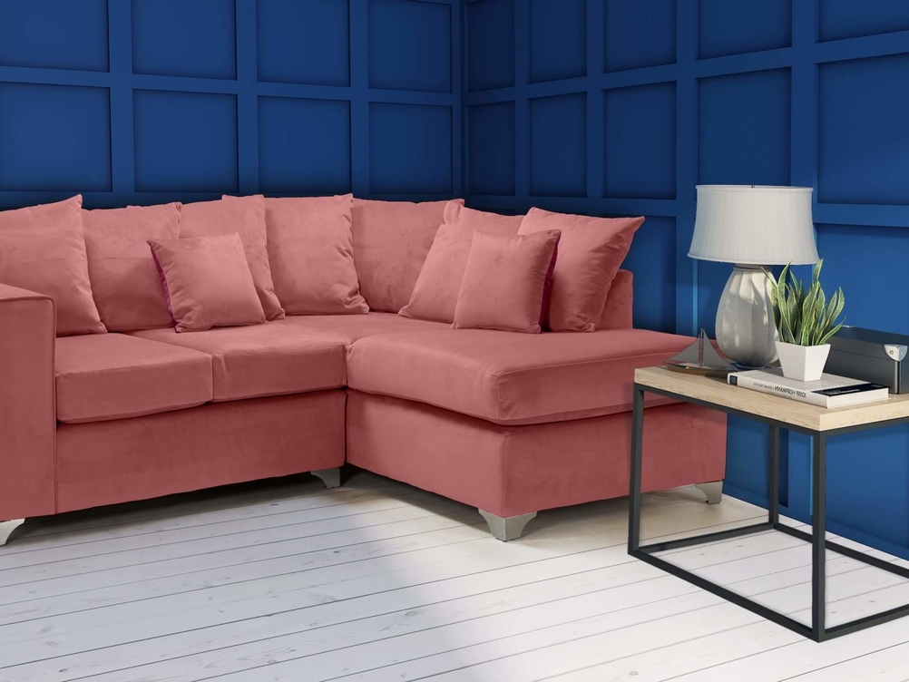 ELLA CORNER 1   SOFA IN DUSTY PINK FRENCH VELVET