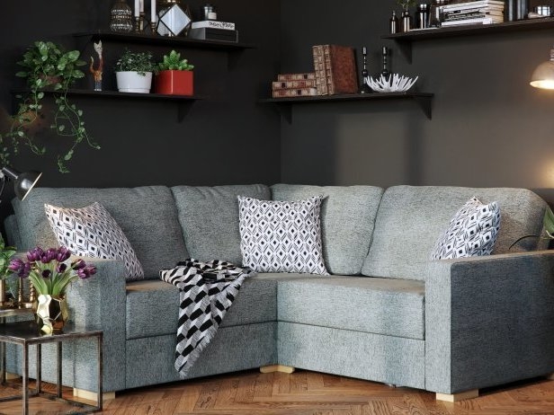 MOLLY 1 CORNER 1  CORNER SOFA IN SIERRA CHARCOAL