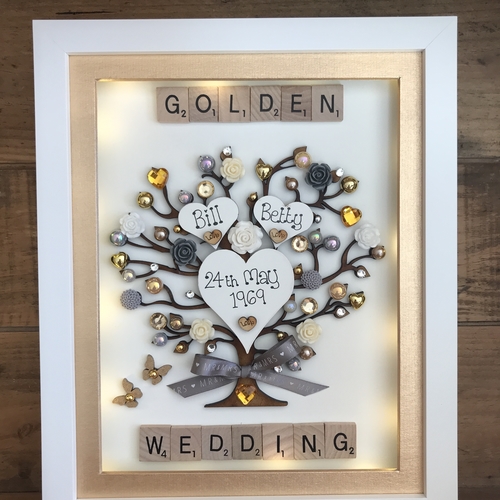 LED “Golden wedding “ frame