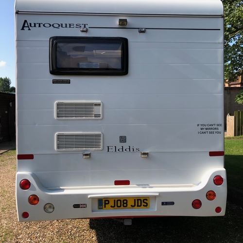 Elddis Autoquest 115 Motorhome 2 Berth 2008 Peugeot Boxer 1 Owner 35624 Miles