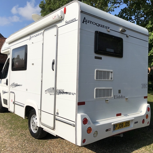 Elddis Autoquest 115 Motorhome 2 Berth 2008 Peugeot Boxer 1 Owner 35624 Miles