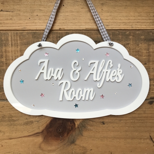 Girls CLOUD door sign