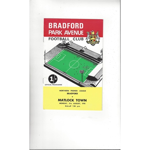 Bradford Park Avenue Home Football Programmes