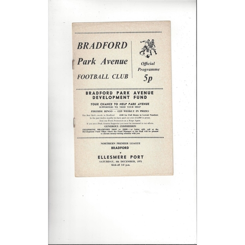 Bradford Park Avenue Home Football Programmes