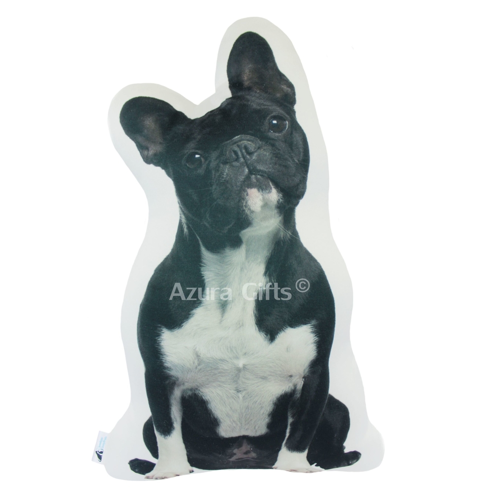 French Bulldog Shaped Dog Cushion (Black & White)