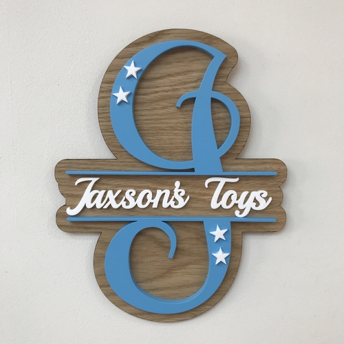 Boys monogram name sign