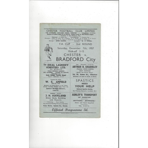 Chester City Home Football Programmes