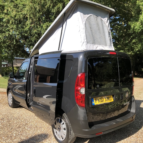 2011 (61)reg Fiat Doblo 16v SX Multijet Micro Camper Van 2 Berth - 41072 Miles