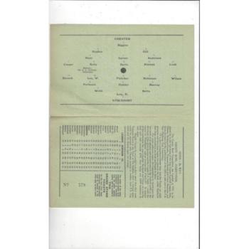 1959/60 Chester v Stockport Cheshire Bowl Semi Final Football Programme