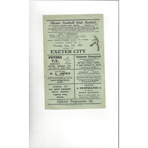 Chester City Home Football Programmes