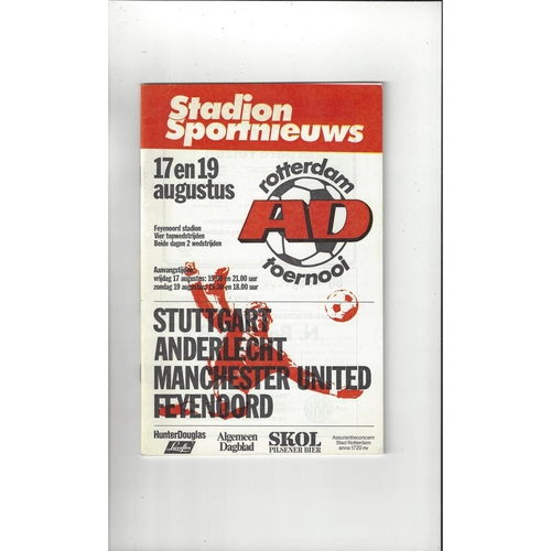 Rotterdam Football Tournament Programme 1983 Manchester United, Feyenoord