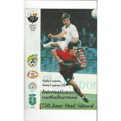 Sittard International Football Tournament Programme 1993 Manchester City, PSV,