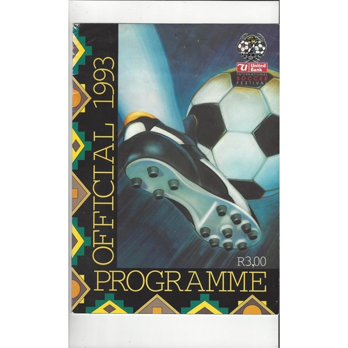 Arsenal v Manchester United Friendly Tour of South Africa Football Programme 1993/94