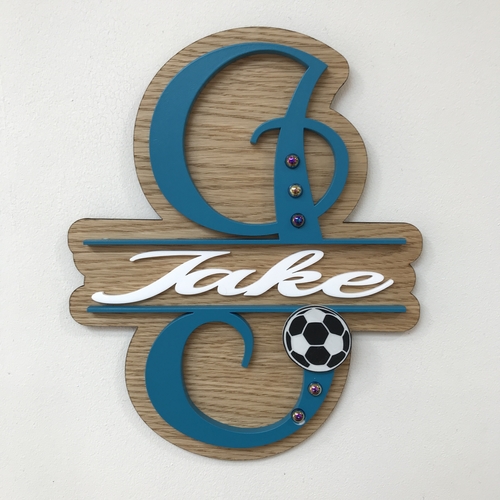 Boys monogram name sign