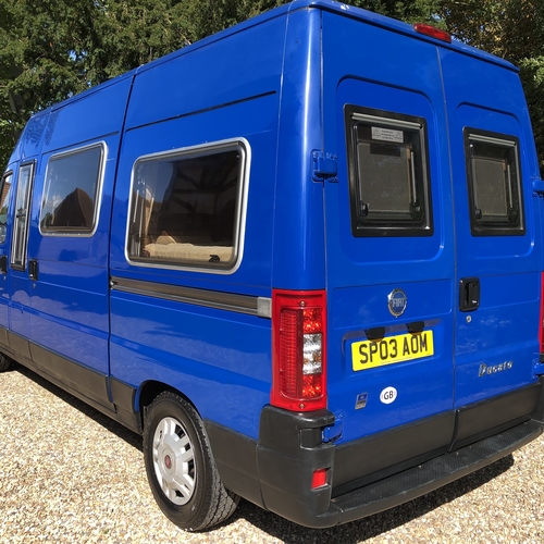 2003 Fiat Ducato 2.3 JTD LWB Camper Van 2 Berth Rear Lounge Huge Specification