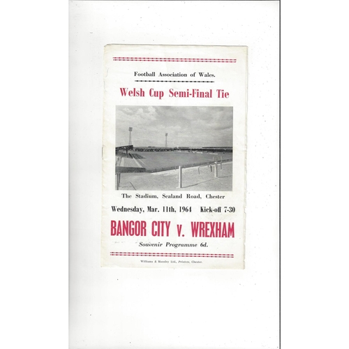 Welsh Cup Semi Final Football Programme
