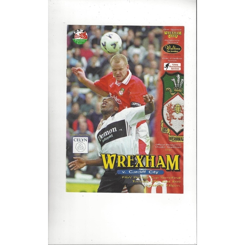 Welsh Cup Semi Final Football Programme