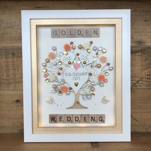 LED “Golden wedding “ frame