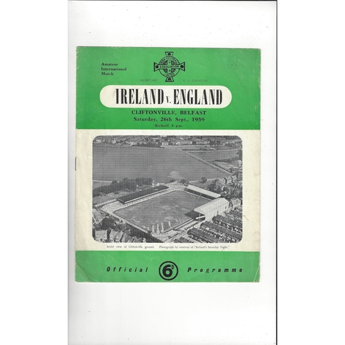 Amateur International Football Programmes