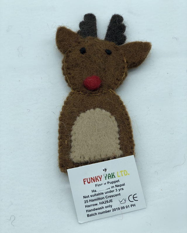Reindeer finger puppet