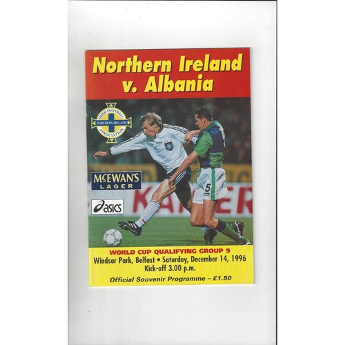 1996 Northern Ireland v Albania Football Programme