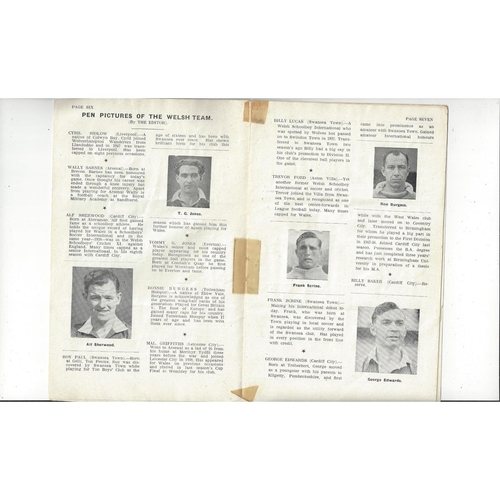 1949 Wales v England Football Programme @ Cardiff City