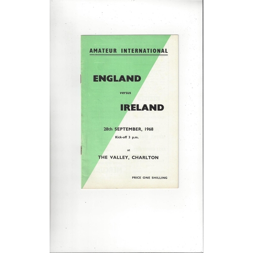 Amateur International Football Programmes