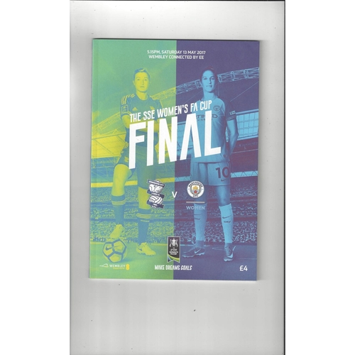 2017 Birmingham City v Manchester City Women's FA Cup FInal Football Programme