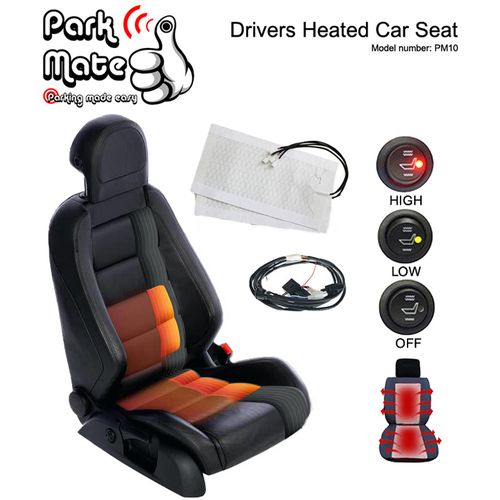 Drivers Heated Car Seat Pad Kit Park Mate PM10