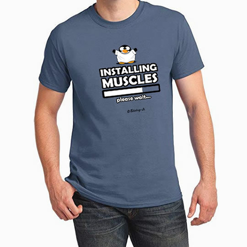 'Installing Muscles' Adults T-Shirt